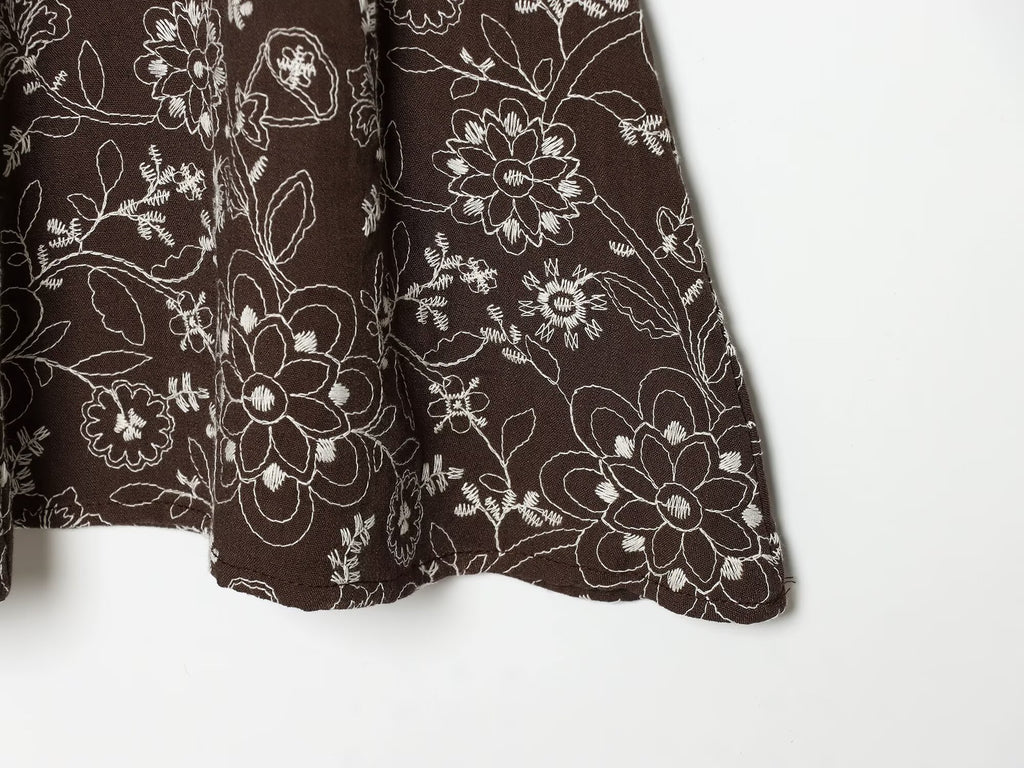 Women Clothing All Match Slim Fit Embroidered Printed Top