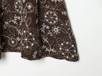 Women Clothing All Match Slim Fit Embroidered Printed Top