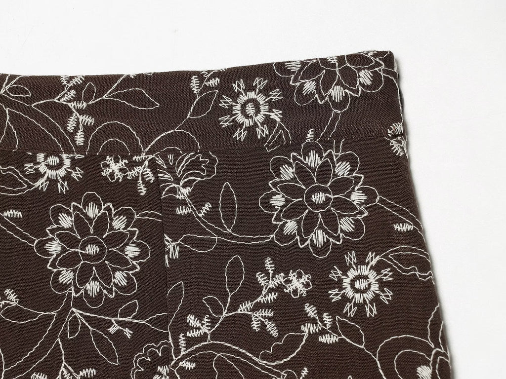 Women Clothing All Match Slim Fit Embroidered Printed Top