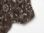 Women Clothing All Match Slim Fit Embroidered Printed Top