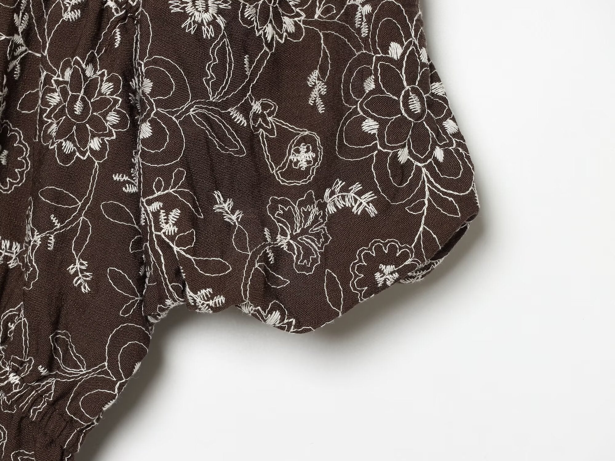 Women Clothing All Match Slim Fit Embroidered Printed Top