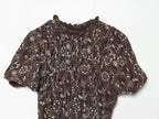 Women Clothing All Match Slim Fit Embroidered Printed Top
