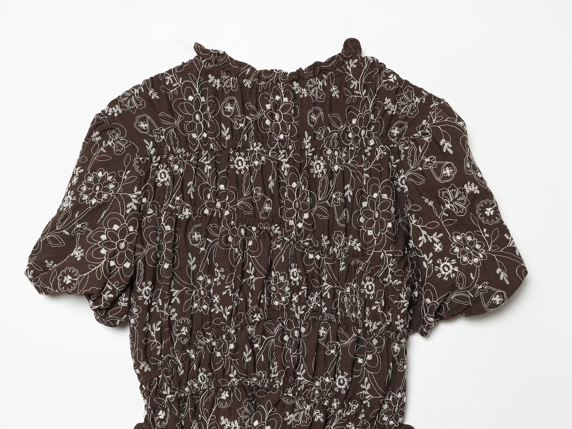 Women Clothing All Match Slim Fit Embroidered Printed Top