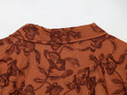 Women Clothing Western Stretch Embroidery Top Embroidery