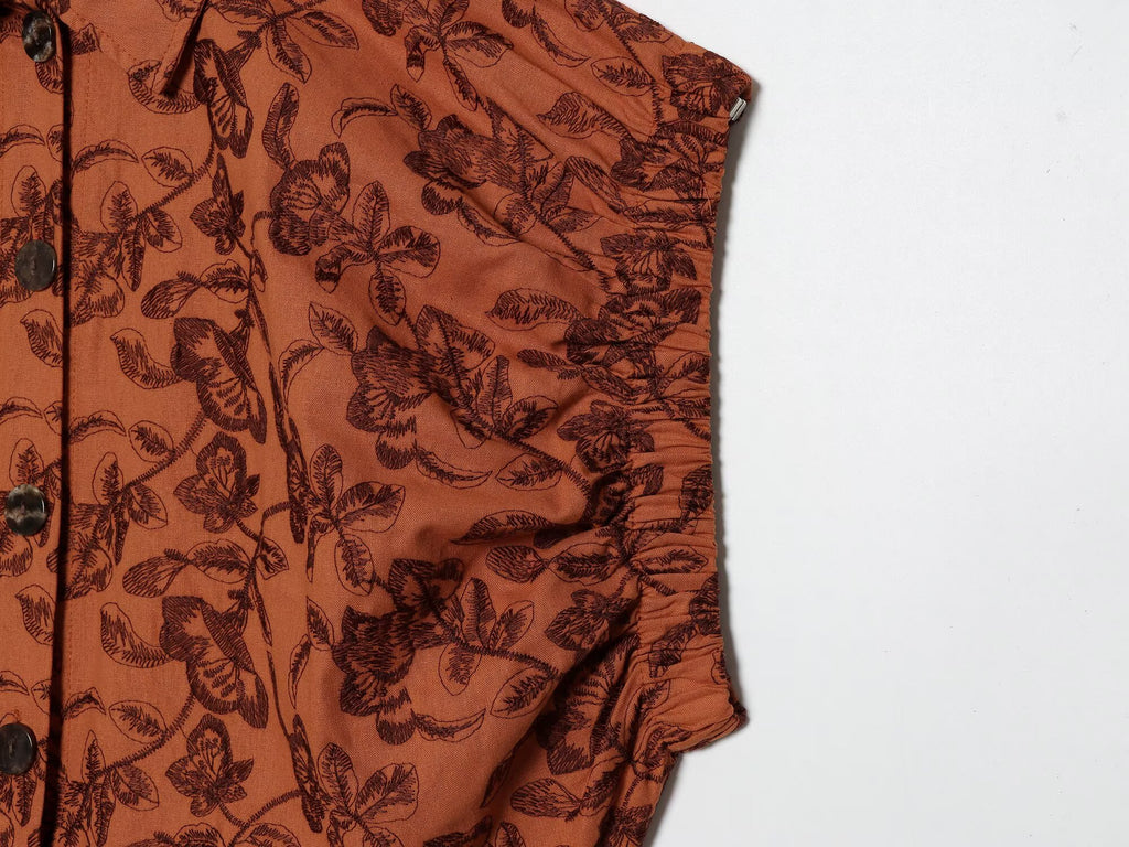 Women Clothing Western Stretch Embroidery Top Embroidery