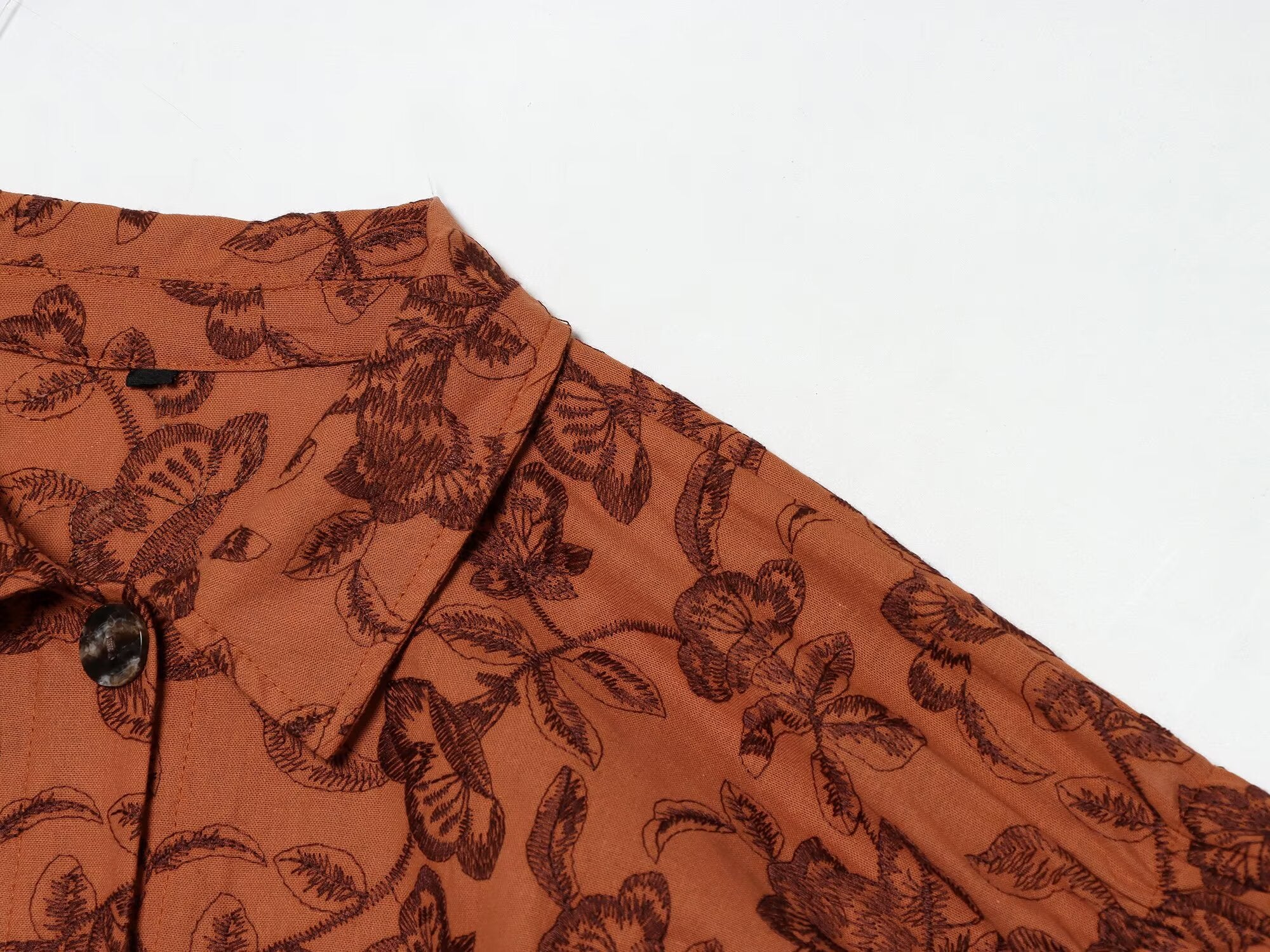 Women Clothing Western Stretch Embroidery Top Embroidery