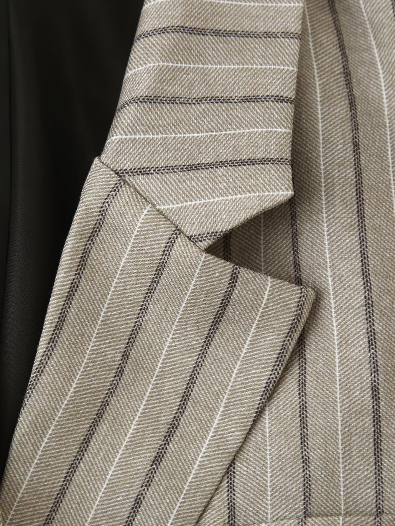 Women Clothing Summer Office with Belt Herringbone Twill