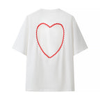 Summer Design Korean round Neck Loose Heart Shaped Backless