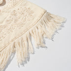 French Elegant Tassel Machine Embroidery Cape Top