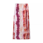 Women Slim Tie Dyed Ribbon Tube Top Small Top Mid Length