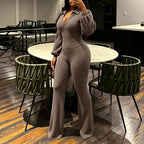 Women's Stretch Collared Two-Piece Set