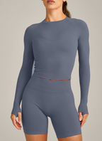 Solid Color Long Sleeve Skin Friendly Breathable Quick