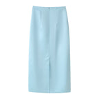 Summer Women Clothing Satin Pinch Pleated Top Satin Pinch Pleated Slim Fit Skirt Sets