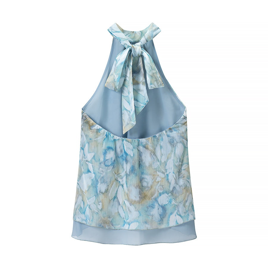 Women Clothing Summer Elegant Halter SL Vest Top Mid Length