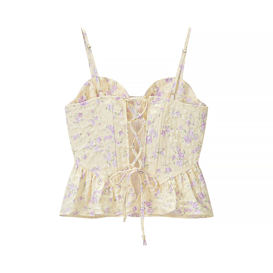 Summer Floral Corset Lingerie