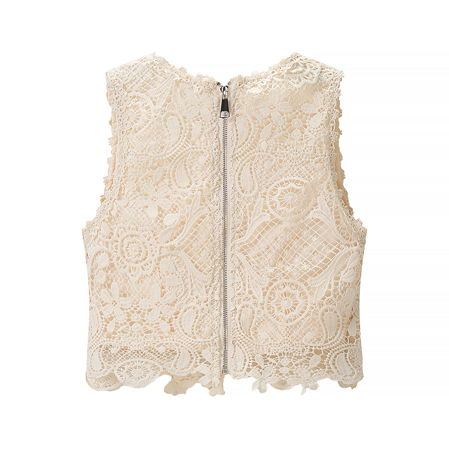 Women Clothing French Romantic Aura All Match Lace Top Pants Sets