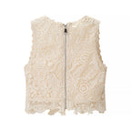 Women Clothing French Romantic Aura All Match Lace Top Pants Sets