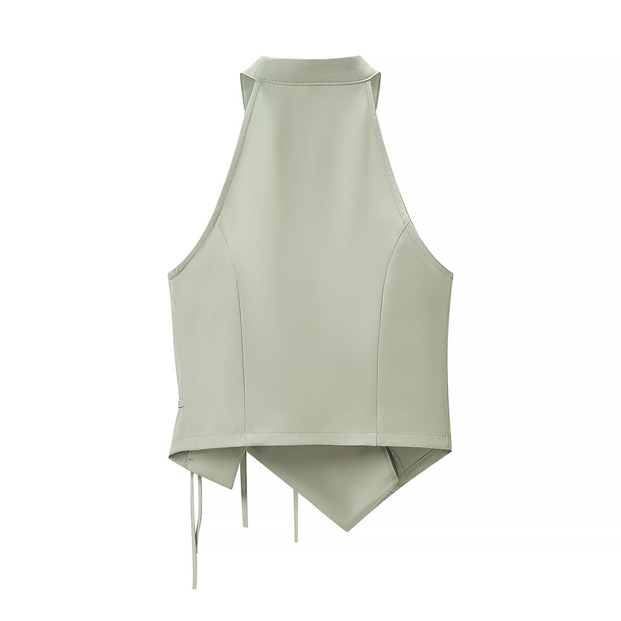 Women Summer Sleeveless Halter Vest Pants Two Piece Set