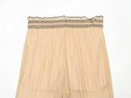 Women Clothing Color Contrast Stitching Vest Top Wide Leg Pant Sets