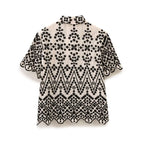 Summer Color Block Embroidery Shirt Embroidered Shorts Sets