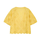 Women Solid Color Summer Embroidered Short Sets