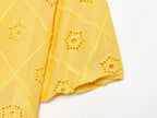 Women Solid Color Summer Embroidered Short Sets
