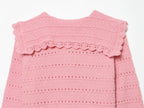 Doll Collar Sweater Coat for Women Autumn Winter Sweet