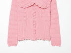 Doll Collar Sweater Coat for Women Autumn Winter Sweet
