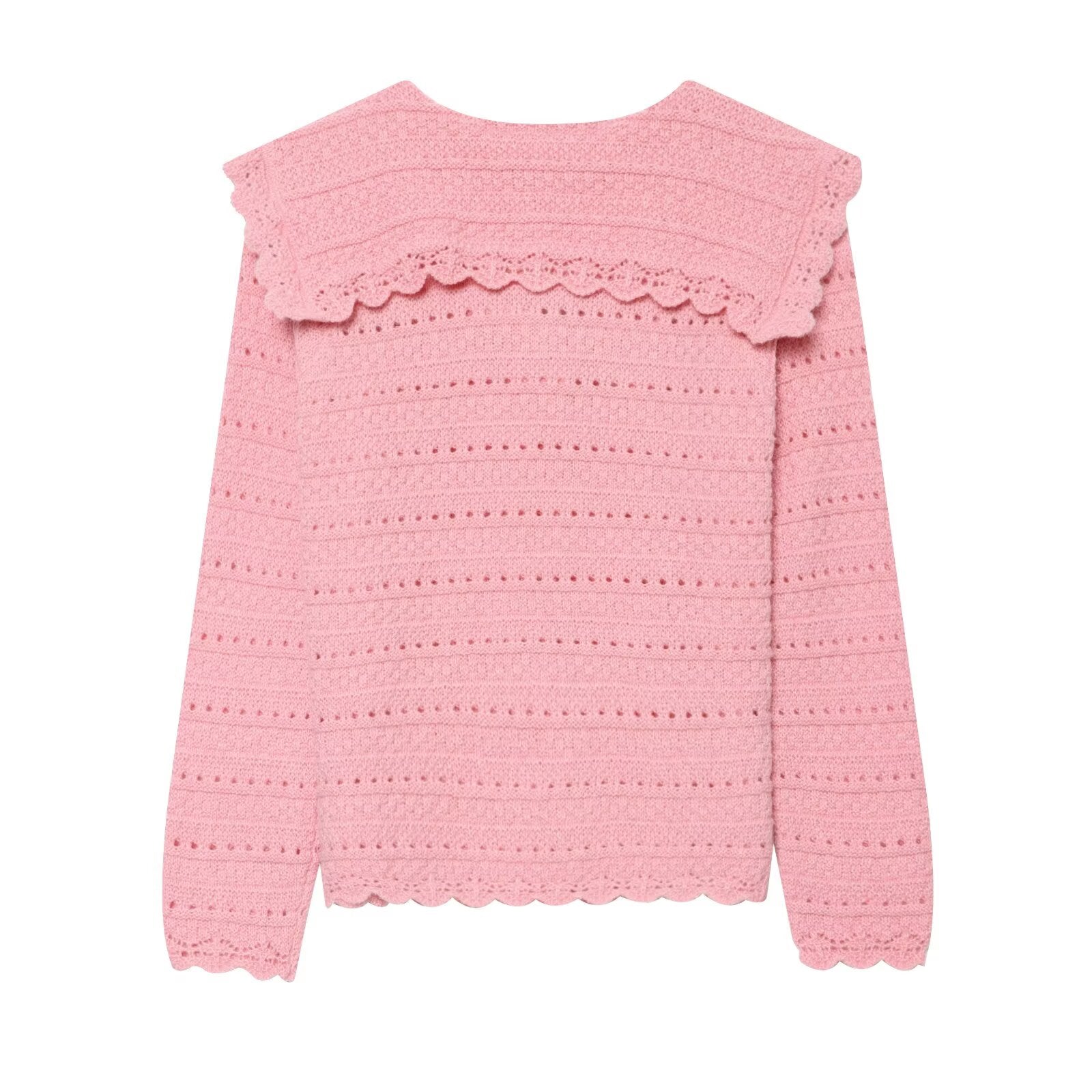 Doll Collar Sweater Coat for Women Autumn Winter Sweet