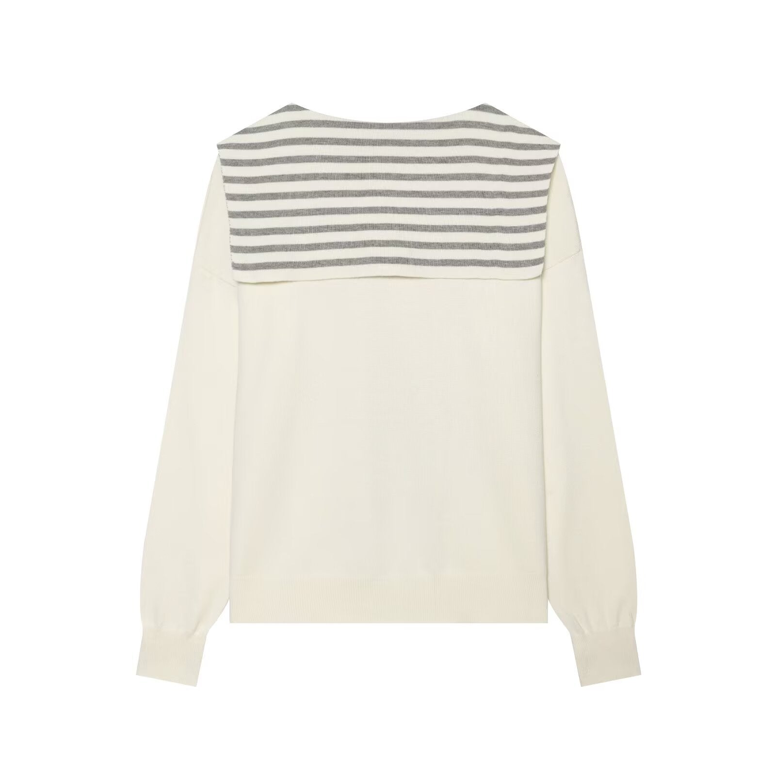 Women Clothing Summer Casual Simple Striped Patchwork Top Knitwear Wide Leg Pants