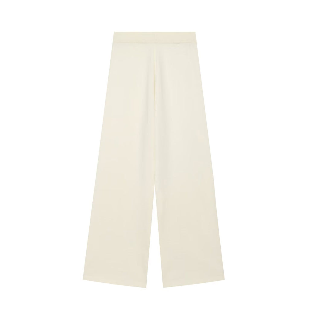 Women Clothing Summer Casual Simple Striped Patchwork Top Knitwear Wide Leg Pants