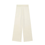 Women Clothing Summer Casual Simple Striped Patchwork Top Knitwear Wide Leg Pants