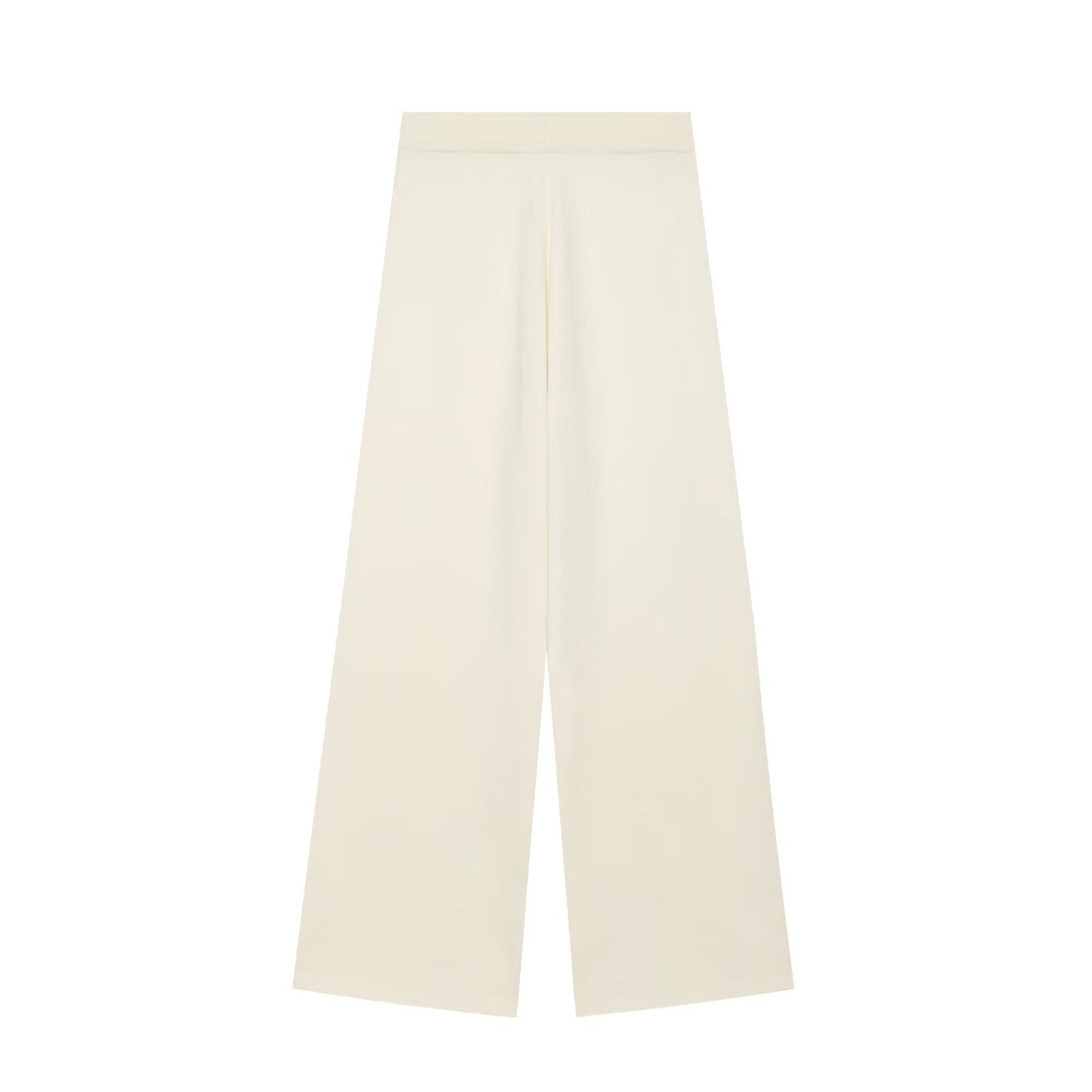 Women Clothing Summer Casual Simple Striped Patchwork Top Knitwear Wide Leg Pants