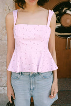 Summer Women Sexy Waist Trimming Printing Strap Top
