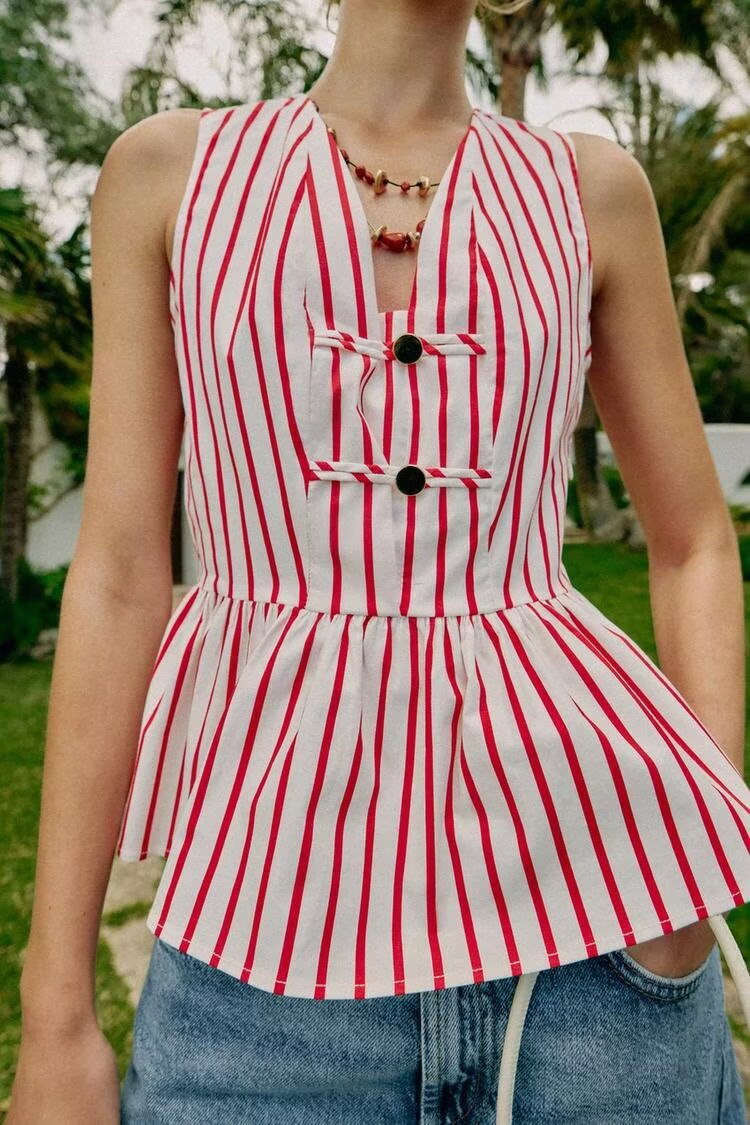 Women's Striped Sleeveless Dress
