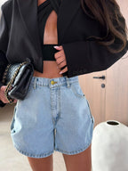 Ladies Side Strap Non Stretch Denim Multi Color Series