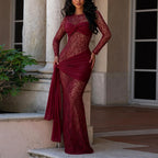 Women's Lace Long Sleeve Dress