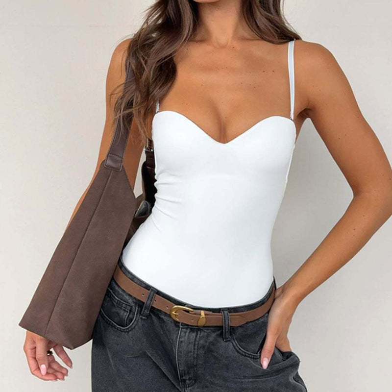 Sexy Slim Fit Waist Trimming Sexy Sleeveless Jumpsuit