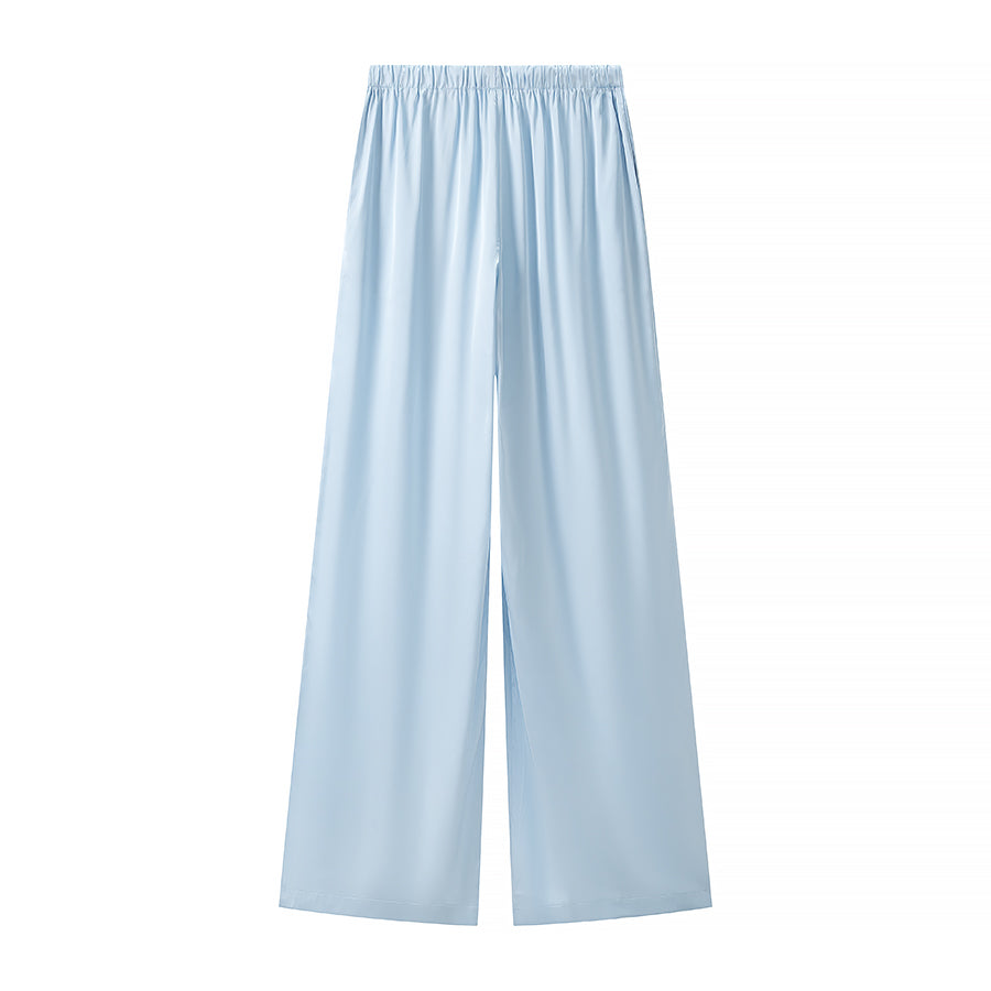 Summer Sexy See through Cropped Top Casual All Matching Wide Leg Pant Sets