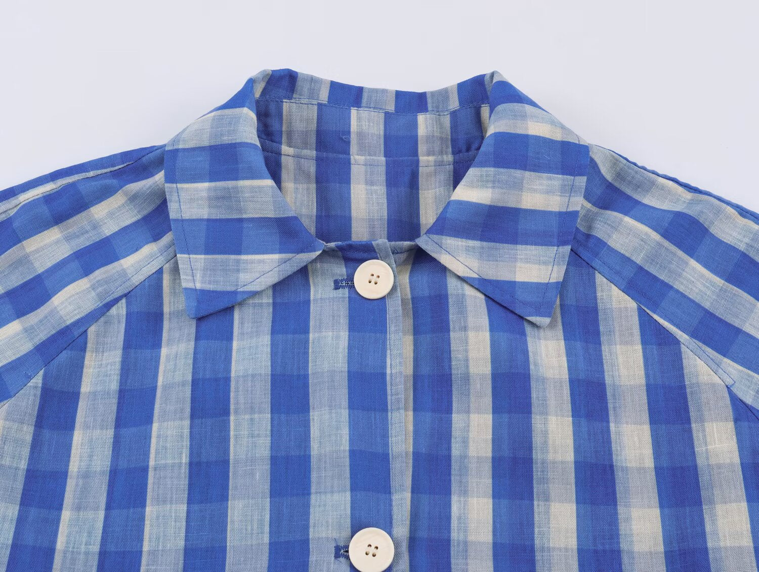 Office Polo Collar Stripes Trench Coat Women Blue