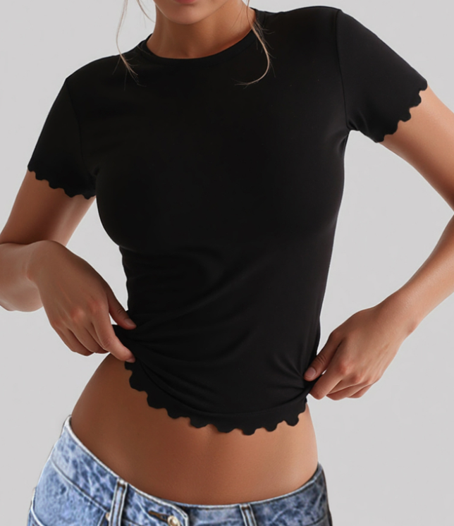 Yoga Solid Color Short Sleeve T shirt Top Summer Women Clothing