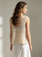 Women Summer Embroidered Sleeveless Multi Color Vest