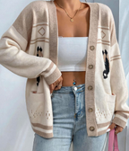 Women's Patterned Knit Cardigan