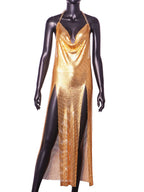 Women's Backless Halter Dress