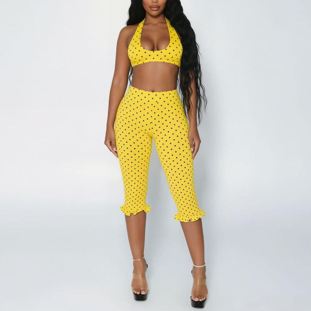 Women Sexy Polka Dot Casual Set