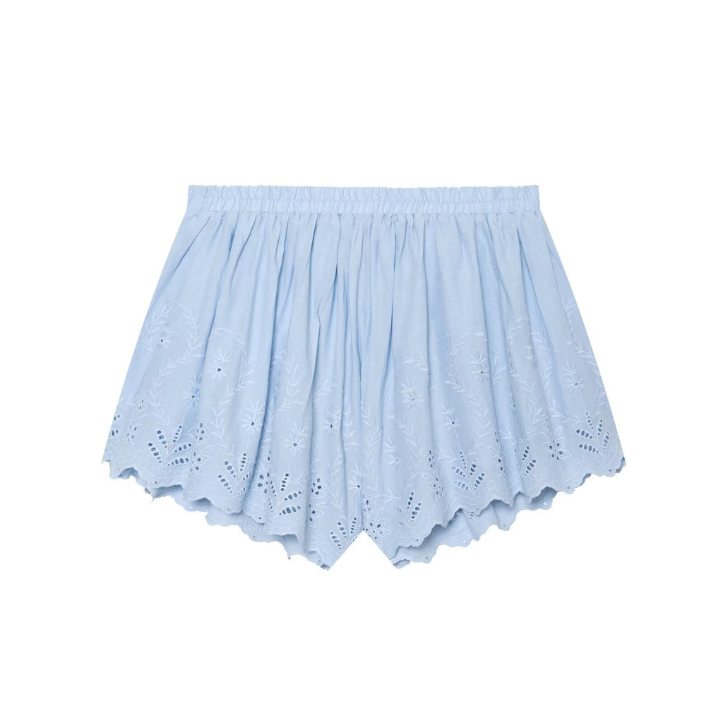 Women Clothing Summer Embroidered Strap Top Embroidered Shorts Sets