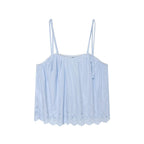 Women Clothing Summer Embroidered Strap Top Embroidered Shorts Sets