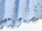Women Clothing Summer Embroidered Strap Top Embroidered Shorts Sets