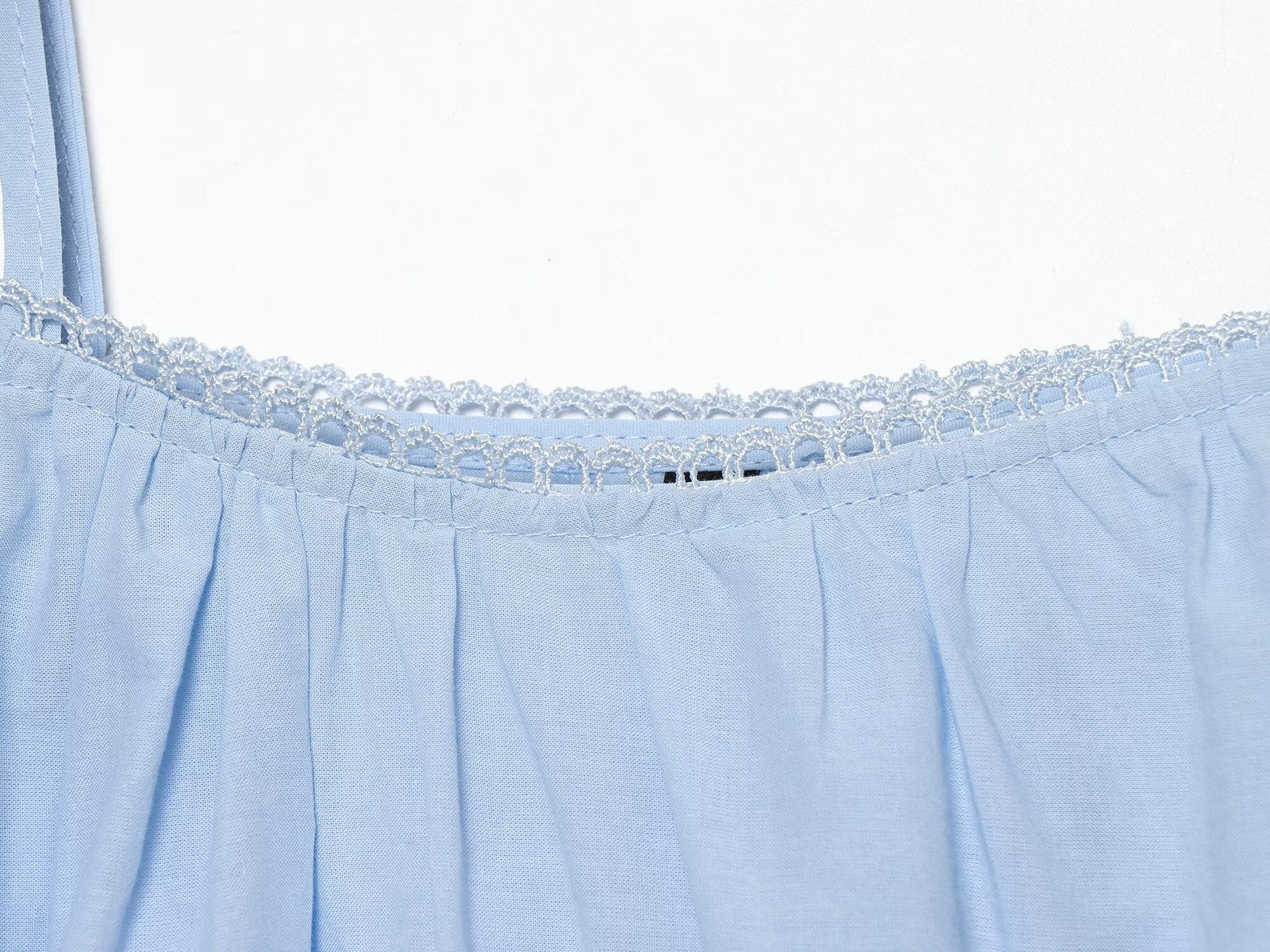 Women Clothing Summer Embroidered Strap Top Embroidered Shorts Sets