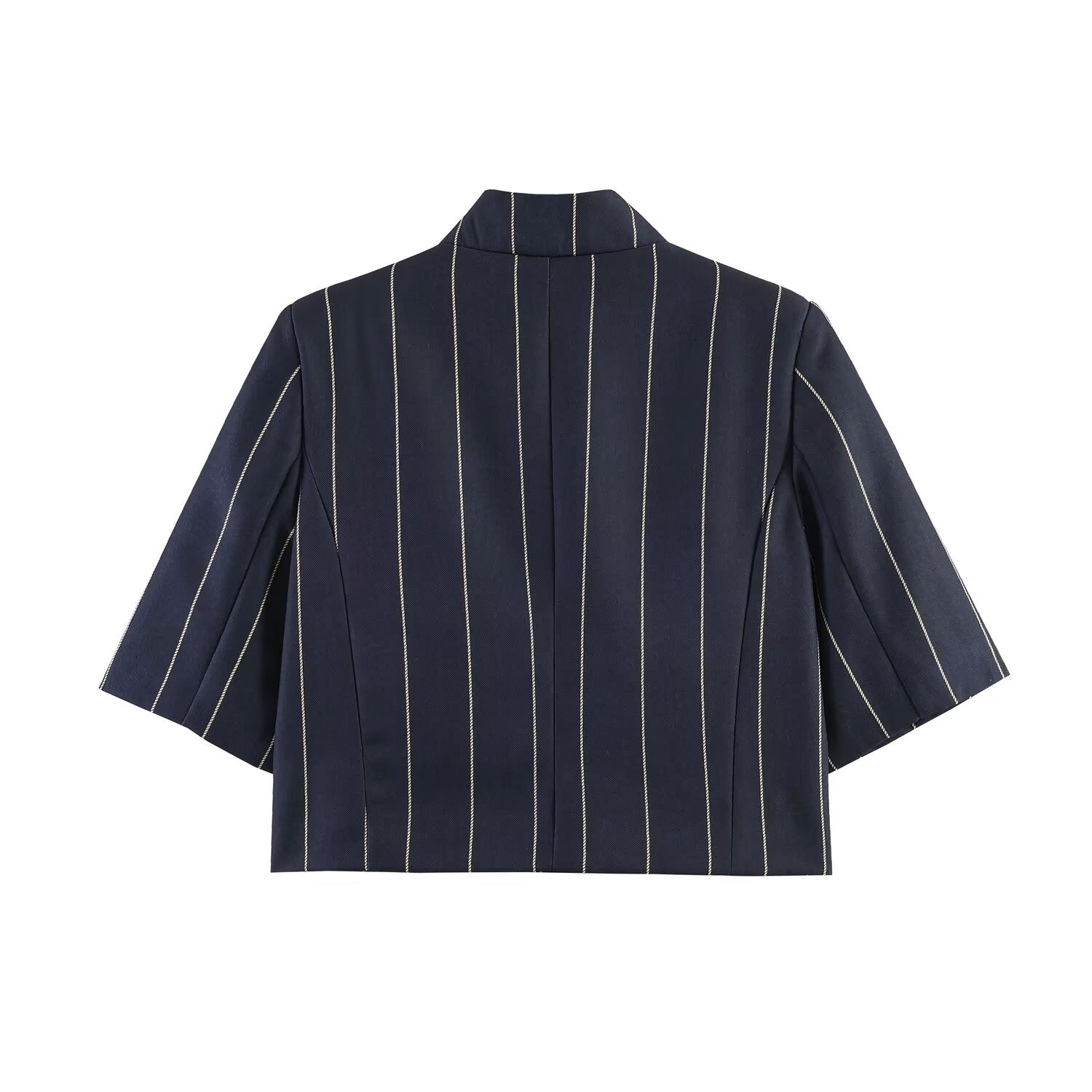 Women Clothing Top Blended Striped Shirt Blended Striped Trousers